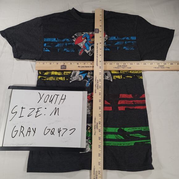 DC Justice League Graphic Crew Neck Short Sleeve T-Shirt Youth Boys Size M Black - Picture 6 of 9